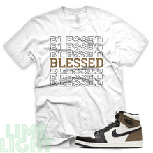 Load image into Gallery viewer, Dark Mocha &quot;Blessed 7&quot; Air Jordan 1 Black or White Sneaker Match Shirt
