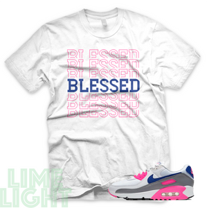 Pink Concord "Blessed 7" Air Max 90 Black or White Sneaker Match Shirt