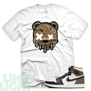 Dark Mocha "Drippy Bear" Air Jordan 1 Black or White Sneaker Match Shirt