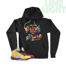 Load image into Gallery viewer, What The &quot;Grind &amp; Shine&quot; Air Jordan 5 Black Sneaker Match Hoodie
