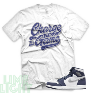 Midnight Navy "Charge It To The Game" Air Jordan 1 Black or White Sneaker Match Shirt