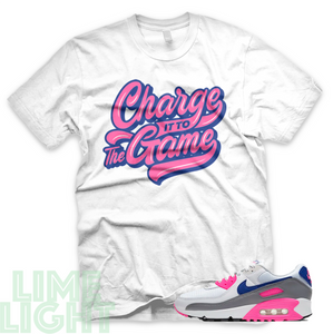 Pink Concord "Charge It To The Game" Air Max 90 Black or White Sneaker Match Shirt
