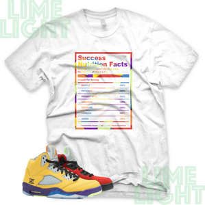 What The "Success Nutrition Facts" Air Jordan 5 Black or White Sneaker Match Shirt