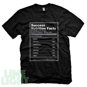 Cool Grey "SUCCESS NUTRITION FACTS" Black Nike Jordan 4 Black Sneaker Shirt