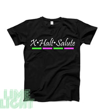 Load image into Gallery viewer, Pink &amp; Green &quot;X HALT SALUTE&quot; Equestrian T-Shirt
