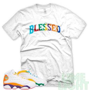 Air Jordan 13 Retro Playground  "BW BLESSED" White Sneaker T-Shirt
