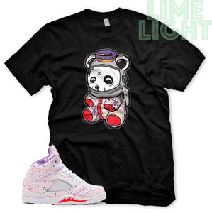 Air Jordan 5 GS Easter "ASTRO PANDA" Black Sneaker T-Shirt