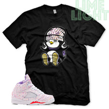 Load image into Gallery viewer, Air Jordan 5 GS Easter &quot;PENGUIN&quot; Black Sneaker T-Shirt
