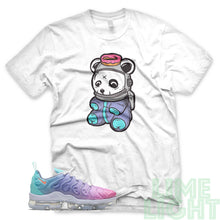 Load image into Gallery viewer, Psychic Pink/Light Thistle/Aurora &quot;ASTRO PANDA&quot; VaporMax Plus White Sneaker T-Shirt
