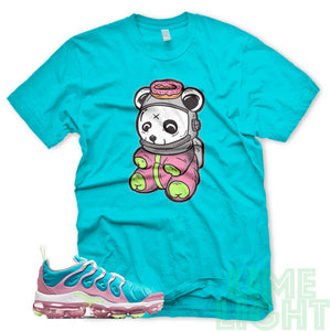Teal/ Pink/ Barely Volt "ASTRO PANDA" Vapor Max Plus Teal Sneaker T-Shirt