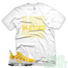 Load image into Gallery viewer, Speed Yellow Vapormax Plus &quot;Blessed 7&quot; White Sneaker Shirt
