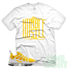 Load image into Gallery viewer, Speed Yellow Vapormax Plus &quot;Stay Humble Hustle Hard&quot; White Sneaker Shirt
