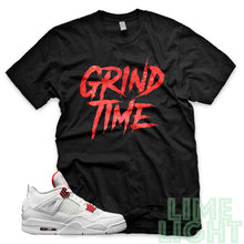 Load image into Gallery viewer, Air Jordan 4 Metallic Red &quot;Grind Time&quot; AJ4 Black Sneaker T-Shirt
