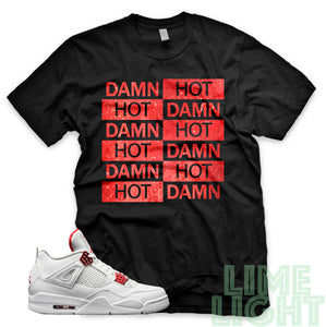 Air Jordan 4 Metallic Red "Hot Damn" AJ4 Black Sneaker T-Shirt