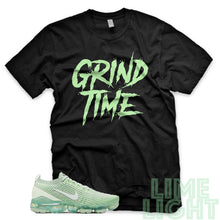 Load image into Gallery viewer, Ghost Green &quot;Grind Time&quot; Vapormax Flyknit Black Sneaker Shirt
