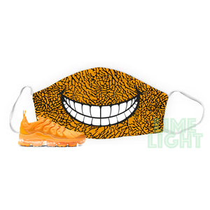 Laser Orange "Elephant Print" Vapor Max Plus Washable Reusable Face Mask