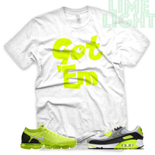 Load image into Gallery viewer, Volt &quot;Got Em&quot; Vapormax Flyknit | Air Max 90 | Air Force 1 x Off White Sneaker T-Shirt
