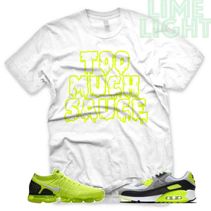 Volt "Too Much Sauce" Vapormax Flyknit | Air Max 90 | Air Force 1 x Off White Sneaker T-Shirt