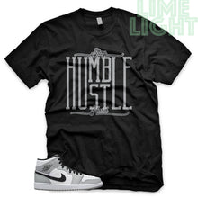 Load image into Gallery viewer, Light Smoke Grey &quot;Stay Humble Hustle Hard&quot; Air Jordan 1 Black Sneaker T-Shirt
