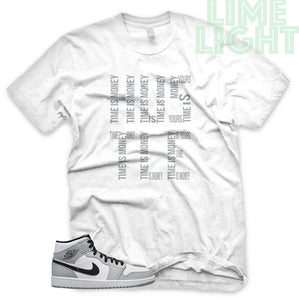 Light Smoke Grey "Time is Money" Air Jordan 1 White Sneaker T-Shirt