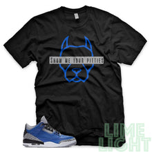 Load image into Gallery viewer, Varsity Royal &quot;Show Me Your Pitties&quot; Air Jordan 3 Black Sneaker Shirt
