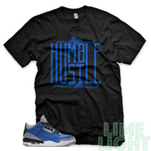 Load image into Gallery viewer, Varsity Royal &quot;Stay Humble Hustle Hard&quot; Air Jordan 3 Black Sneaker Shirt
