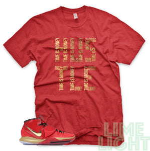 Trophies "Time is Money" Nike Kyrie 6 | Air Max 97 | Airmax Plus Red Gold | Red Sneaker Shirt