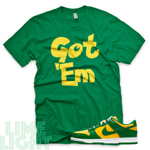 Brazil SB Dunk Low "Got Em" Green Sneaker T-Shirt