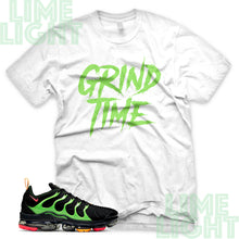 Load image into Gallery viewer, Ember Glow/Electric Green/Kumquat &quot;Grind Time&quot; VaporMax Plus White Sneaker T-Shirt
