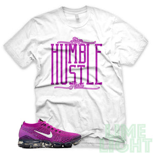 Vivid Purple "Stay Humble Hustle Hard" Nike Air VaporMax Flyknit 3 White T-Shirt