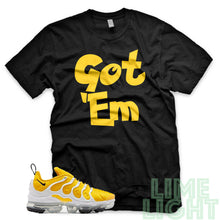 Load image into Gallery viewer, Speed Yellow Vapormax Plus &quot;Got &#39;Em&quot; Black Sneaker Shirt
