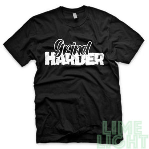 White on Black "Grind Harder" Yeezy Zebra | Jordan Air 5 Retro Oreo |  Kamikaze 2 OG Black Sneaker T-Shirt