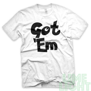 Black on White "Got 'Em" Yeezy Zebra | Jordan Air 5 Retro Oreo |  Kamikaze 2 OG Black Sneaker T-Shirt