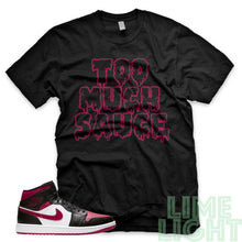 Load image into Gallery viewer, Noble &quot;Too Much Sauce&quot; Air Jordan 1 Black Sneaker Shirt
