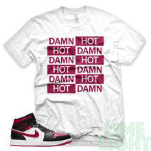 Load image into Gallery viewer, Noble &quot;Hot Damn&quot; Air Jordan 1 White Sneaker Shirt
