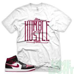 Noble "Stay Humble Hustle Hard" Air Jordan 1 White Sneaker Shirt