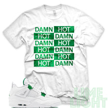 Load image into Gallery viewer, Air Jordan 4 Metallic Green &quot;Hot Damn&quot; White Sneaker T-Shirt
