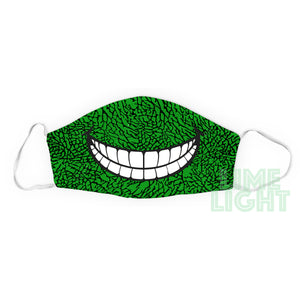Pine Green "Elephant Print Smile" Air Jordan 1 Face Mask
