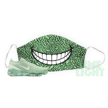 Load image into Gallery viewer, Ghost Green &quot;Elephant Print Smile&quot; Vapormax Flyknit Washable Reusable Face Mask with Interior Filter Pocket
