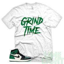 Load image into Gallery viewer, Pine Green &quot;Grind Time&quot; Air Jordan 1 Retro High OG White Sneaker T-Shirt
