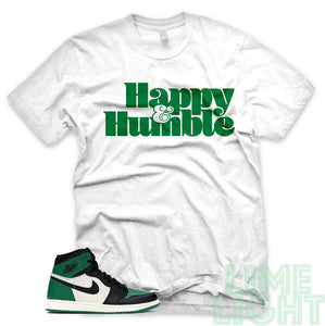 Pine Green "Happy and Humble" Air Jordan 1 Retro High OG White Sneaker T-Shirt