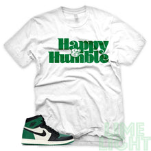 Load image into Gallery viewer, Pine Green &quot;Happy and Humble&quot; Air Jordan 1 Retro High OG White Sneaker T-Shirt
