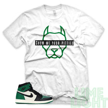 Load image into Gallery viewer, Pine Green &quot;Show Me Your Pitties&quot; Air Jordan 1 Retro High OG White Sneaker T-Shirt
