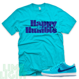 Nike SB Dunk Low Blue Fury "Happy and Humble" Teal Sneaker T-Shirt