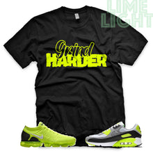 Load image into Gallery viewer, Volt &quot;Grind Harder&quot; Vapormax Flyknit | Air Max 90 | Air Force 1 x Off White Black Sneaker T-Shirt
