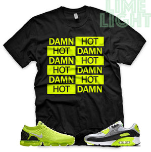 Volt "Hot Damn" Vapormax Flyknit | Air Max 90 | Air Force 1 x Off White Black Sneaker T-Shirt