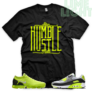 Volt "Stay Humble Hustle Hard" Vapormax Flyknit | Air Max 90 | Air Force 1 x Off White Black Sneaker T-Shirt