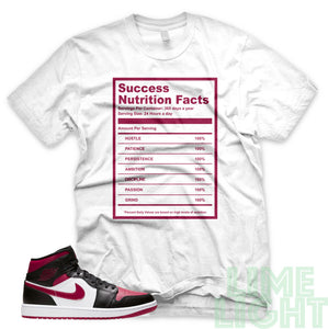 Noble "Success Nutrition Facts" Air Jordan 1 White Sneaker Shirt