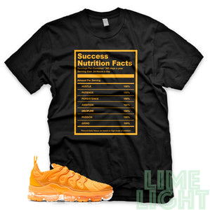 Laser Orange "Success Nutrition Facts" VaporMax Plus Black Sneaker Shirt