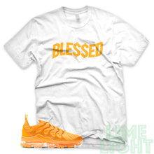 Load image into Gallery viewer, Laser Orange &quot;Money Blessed&quot; Vapor Max White Sneaker Shirt
